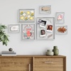 image:imageFrametory Floating Picture Frames Set  Bronze Metal Photo Frames  Real Glass  Display One 11x14 Two 8x10 and Four 5x7 Inch Photos for Home DecorationSilver