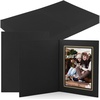 image:imageGolden State Art 100 Pack 5x7 Photo Folders Black with Silver Lining DIY Photo Frames Perfect Home DecorBlackGold Lining