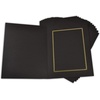 image:imageGolden State Art 100 Pack 5x7 Photo Folders Black with Silver Lining DIY Photo Frames Perfect Home DecorBlackGold Lining