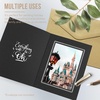 image:imageGolden State Art 100 Pack 5x7 Photo Folders Black with Silver Lining DIY Photo Frames Perfect Home DecorBlackSilver Lining