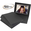 image:imageGolden State Art 100 Pack 5x7 Photo Folders Black with Silver Lining DIY Photo Frames Perfect Home DecorBlackSilver Lining