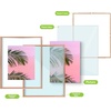 image:imageGolden State Art 11x14 Floating Picture Frame Aluminum Tempered Clear Glass Displays Any Size Photo Up to 11 x 14 for Home or Gallery Decoration Gold 12 PackRose Gold