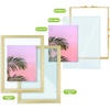 image:imageGolden State Art 11x14 Floating Picture Frame Aluminum Tempered Clear Glass Displays Any Size Photo Up to 11 x 14 for Home or Gallery Decoration Gold 12 PackGold