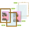 image:imageGolden State Art 11x14 Floating Picture Frame Aluminum Tempered Clear Glass Displays Any Size Photo Up to 11 x 14 for Home or Gallery Decoration Gold 12 PackBronze