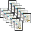 image:imageGolden State Art 11x14 Floating Picture Frame Aluminum Tempered Clear Glass Displays Any Size Photo Up to 11 x 14 for Home or Gallery Decoration Gold 12 PackBlack