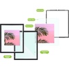 image:imageGolden State Art 11x14 Floating Picture Frame Aluminum Tempered Clear Glass Displays Any Size Photo Up to 11 x 14 for Home or Gallery Decoration Gold 12 PackBlack