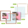 image:imageGolden State Art 11x14 Floating Picture Frame Aluminum Tempered Clear Glass Displays Any Size Photo Up to 11 x 14 for Home or Gallery Decoration Gold 12 PackRose Gold