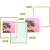 image:imageGolden State Art 11x14 Floating Picture Frame Aluminum Tempered Clear Glass Displays Any Size Photo Up to 11 x 14 for Home or Gallery Decoration Gold 12 PackGold