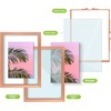 image:imageGolden State Art 11x14 Floating Picture Frame Aluminum Tempered Clear Glass Displays Any Size Photo Up to 11 x 14 for Home or Gallery Decoration Gold 12 PackRose Gold