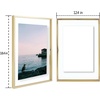 image:imageGolden State Art 11x14 Floating Picture Frame Aluminum Tempered Clear Glass Displays Any Size Photo Up to 11 x 14 for Home or Gallery Decoration Gold 12 PackGold