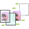 image:imageGolden State Art 11x14 Floating Picture Frame Aluminum Tempered Clear Glass Displays Any Size Photo Up to 11 x 14 for Home or Gallery Decoration Gold 12 PackBlack