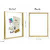 image:imageGolden State Art 11x14 Floating Picture Frame Aluminum Tempered Clear Glass Displays Any Size Photo Up to 11 x 14 for Home or Gallery Decoration Gold 12 PackGold