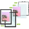 image:imageGolden State Art 11x14 Floating Picture Frame Aluminum Tempered Clear Glass Displays Any Size Photo Up to 11 x 14 for Home or Gallery Decoration Gold 12 PackBlack