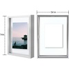 image:imageGolden State Art 11x14 Floating Picture Frame Aluminum Tempered Clear Glass Displays Any Size Photo Up to 11 x 14 for Home or Gallery Decoration Gold 12 PackSilver