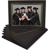 image:imageGolden State Art 25 Pack 4X6 Cardboard Photo Frame Paper Picture Frame Cards with Easel DIY Display Black Gold LiningBlack With Gold Lining