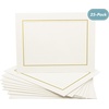 image:imageGolden State Art 25 Pack 4X6 Cardboard Photo Frame Paper Picture Frame Cards with Easel DIY Display Black Gold LiningIvory With Gold Lining