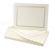 image:imageGolden State Art 25 Pack 4X6 Cardboard Photo Frame Paper Picture Frame Cards with Easel DIY Display Black Gold LiningIvory With Gold Lining
