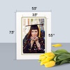 image:imageGolden State Art 25 Pack 4X6 Cardboard Photo Frame Paper Picture Frame Cards with Easel DIY Display Black Gold LiningIvory With Gold Lining