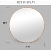image:imageGolden State Art 36 Gold Round Mirror Aluminum Brass Framed Circle Wall Mounted Large Circular Vanity Hanging Mirror for Bathroom Entryway Living Room Bedroom Decor