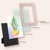 image:imageGolden State Art 4x6 Enamel Picture Frame Aluminum Gold Edge frame for 4 x 6 In Photos Real Glass Front with Easel Stand Tabletop or Wall Mount Display 4 Pack BlackampPink