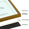 image:imageGolden State Art 85x11 Aluminum Certificate Frame Metal Diploma Frames for 85 x 11 Documents Real Glass Front with Easel Stand GoldampBronze 2 Pack