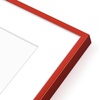 image:imageGolden State Art 8x10 11x14 16x20 Aluminum Picture Frames 3 Pack with Mats  Real Glass Wall Mountable Red Gallery Style Set