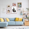 image:imageGolden State Art 8x10 11x14 16x20 Aluminum Picture Frames 3 Pack with Mats  Real Glass Wall Mountable Red Gallery Style Set