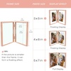 image:imageGolden State Art 8x10 Hinged Metal Frame  Floating Effect for 6x8 or Smaller Photos with Real Glass for Protection  Elegant Desk Decor for Home or Office  Light GoldRose Gold