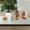 image:imageGolden State Art 8x10 Hinged Metal Frame  Floating Effect for 6x8 or Smaller Photos with Real Glass for Protection  Elegant Desk Decor for Home or Office  Light GoldRose Gold