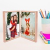 image:imageGolden State Art 8x10 Hinged Metal Frame  Floating Effect for 6x8 or Smaller Photos with Real Glass for Protection  Elegant Desk Decor for Home or Office  Light GoldRose Gold