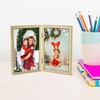 image:imageGolden State Art 8x10 Hinged Metal Frame  Floating Effect for 6x8 or Smaller Photos with Real Glass for Protection  Elegant Desk Decor for Home or Office  Light GoldLight Gold