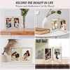image:imageGolden State Art 8x10 Hinged Metal Frame  Floating Effect for 6x8 or Smaller Photos with Real Glass for Protection  Elegant Desk Decor for Home or Office  Light GoldLight Gold