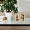 image:imageGolden State Art 8x10 Hinged Metal Frame  Floating Effect for 6x8 or Smaller Photos with Real Glass for Protection  Elegant Desk Decor for Home or Office  Light GoldLight Gold