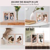 image:imageGolden State Art 8x10 Hinged Metal Frame  Floating Effect for 6x8 or Smaller Photos with Real Glass for Protection  Elegant Desk Decor for Home or Office  Light GoldRose Gold