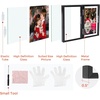 image:imageGolden State Art 8x10 Hinged Metal Frame  Floating Effect for 6x8 or Smaller Photos with Real Glass for Protection  Elegant Desk Decor for Home or Office  Light GoldMatte Black