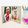 image:imageGolden State Art 8x10 Hinged Metal Frame  Floating Effect for 6x8 or Smaller Photos with Real Glass for Protection  Elegant Desk Decor for Home or Office  Light GoldLight Gold
