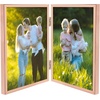 image:imageGolden State Art 8x10 Hinged Metal Frame  Floating Effect for 6x8 or Smaller Photos with Real Glass for Protection  Elegant Desk Decor for Home or Office  Light GoldRose Gold