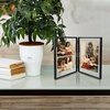 image:imageGolden State Art 8x10 Hinged Metal Frame  Floating Effect for 6x8 or Smaller Photos with Real Glass for Protection  Elegant Desk Decor for Home or Office  Light GoldMatte Black