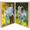 image:imageGolden State Art 8x10 Hinged Metal Frame  Floating Effect for 6x8 or Smaller Photos with Real Glass for Protection  Elegant Desk Decor for Home or Office  Light GoldRose Gold