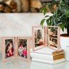 image:imageGolden State Art 8x10 Hinged Metal Frame  Floating Effect for 6x8 or Smaller Photos with Real Glass for Protection  Elegant Desk Decor for Home or Office  Light GoldRose Gold