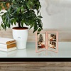 image:imageGolden State Art 8x10 Hinged Metal Frame  Floating Effect for 6x8 or Smaller Photos with Real Glass for Protection  Elegant Desk Decor for Home or Office  Light GoldRose Gold