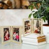image:imageGolden State Art 8x10 Hinged Metal Frame  Floating Effect for 6x8 or Smaller Photos with Real Glass for Protection  Elegant Desk Decor for Home or Office  Light GoldLight Gold
