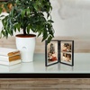 image:imageGolden State Art 8x10 Hinged Metal Frame  Floating Effect for 6x8 or Smaller Photos with Real Glass for Protection  Elegant Desk Decor for Home or Office  Light GoldMatte Black