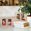 image:imageGolden State Art 8x10 Hinged Metal Frame  Floating Effect for 6x8 or Smaller Photos with Real Glass for Protection  Elegant Desk Decor for Home or Office  Light GoldRose Gold