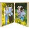 image:imageGolden State Art 8x10 Hinged Metal Frame  Floating Effect for 6x8 or Smaller Photos with Real Glass for Protection  Elegant Desk Decor for Home or Office  Light GoldLight Gold