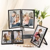 image:imageGolden State Art 8x10 Hinged Metal Frame  Floating Effect for 6x8 or Smaller Photos with Real Glass for Protection  Elegant Desk Decor for Home or Office  Light GoldMatte Black