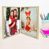 image:imageGolden State Art 8x10 Hinged Metal Frame  Floating Effect for 6x8 or Smaller Photos with Real Glass for Protection  Elegant Desk Decor for Home or Office  Light GoldLight Gold