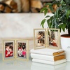 image:imageGolden State Art 8x10 Hinged Metal Frame  Floating Effect for 6x8 or Smaller Photos with Real Glass for Protection  Elegant Desk Decor for Home or Office  Light GoldLight Gold