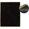 image:imageGolden State Art Aluminum Frames One 8x10 Picture Frame  One 16x20 Picture Frame  8x10 with Easel Stand for Tabletop Display  16x20 with Ivory Mat for Wall Real Glass