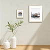 image:imageGolden State Art Aluminum Frames One 8x10 Picture Frame  One 16x20 Picture Frame  8x10 with Easel Stand for Tabletop Display  16x20 with Ivory Mat for Wall Real Glass
